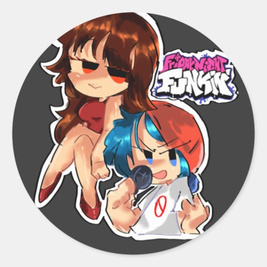 Freitagabend Funkin der Beeter-Aufkleber Runder Aufkleber (Vorderseite)