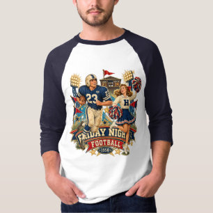 Freitagabend-Fußball Vintage 1958 Herren Varsity T T-Shirt