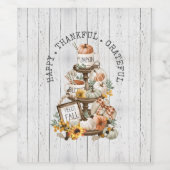 Freitagabend Herbst Weinetikett (Einzelnes Label)