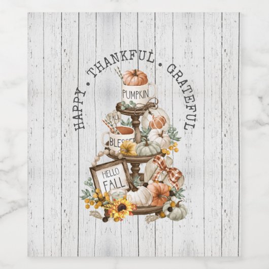 Freitagabend Herbst Weinetikett (Einzelnes Label)