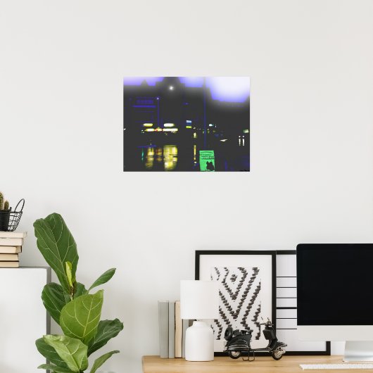 Freitagabend im Stadtzentrum Poster (Heimbüro)