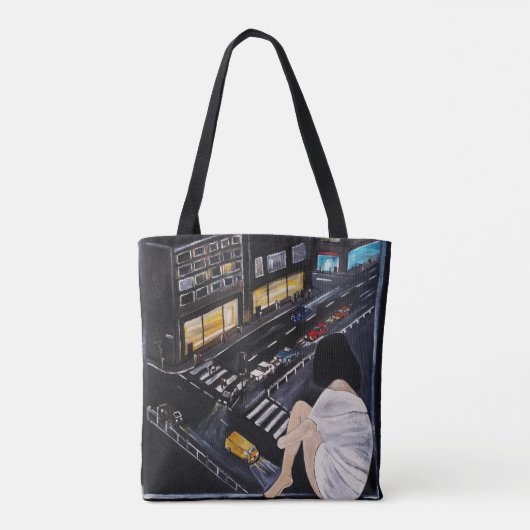 Freitagabend-Malerei von Alfred Fox Poster Tasche (Rückseite)