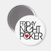 Freitagabend Poker Magnet (Vorderseite/Rückseite)