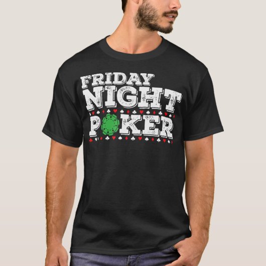 Freitagabend-Pokerchips T-Shirt (Vorderseite)
