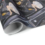 Freitagabendmalerei von Alfred Fox Geschenkpapier (Rolleneckpunkt)