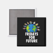 Freitage für Demonstration Fff Support Environment Magnet (Vorderseite/Rückseite)