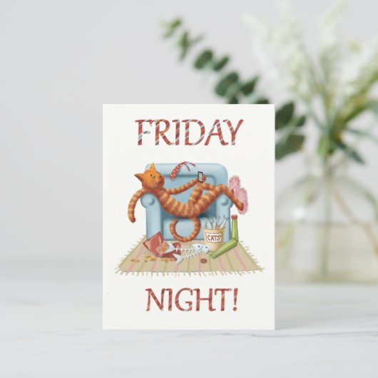 Freitagnacht Postkarte (Stehend Vorderseite)