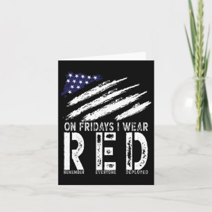 Freitags trage ich Red Usa Support American Truppe Karte
