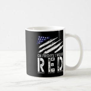 Freitags Trage Ich Rot Usa Unterstütze Amerikanisc Kaffeetasse