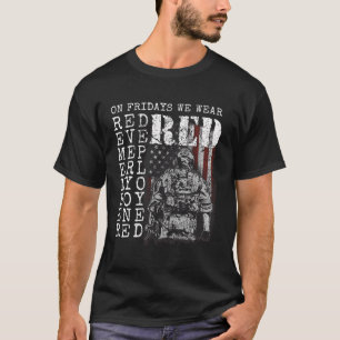 Freitags tragen wir die amerikanische Flagge Milit T-Shirt