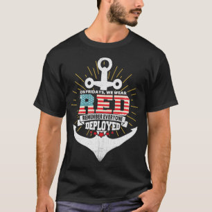 Freitags tragen wir ein Geschenk der roten Marine T-Shirt