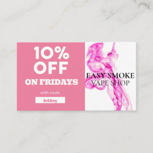 Freitagsrabatt Code Special Vapage Shop Visitenkarte