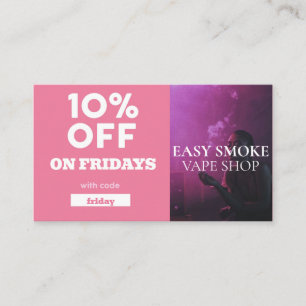 Freitagsrabatt Code Special Vapage Shop Visitenkarte
