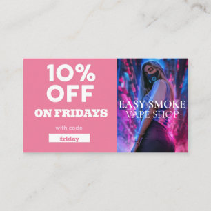 Freitagsrabatt Code Special Vapage Shop Visitenkarte