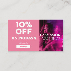 Freitagsrabatt Code Special Vapage Shop Visitenkarte