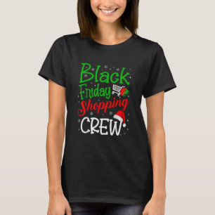 Freitagsshopping-Crew Weihnachtsbeleuchtung Schwar T-Shirt
