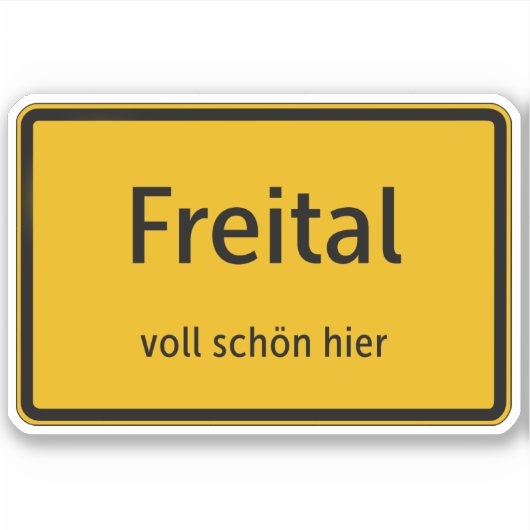 Freital Aufkleber Sticker Autoaufkleber (Vorderseite)