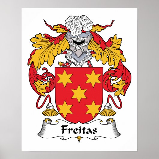 Freitas Familienwappen Poster (Vorne)