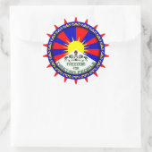 Freitibet Runder Aufkleber (Tasche)