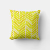 Freitragendes Zickzack weit | Gelb Kissen (Vorderseite)