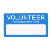 Freiwillige Adhesive Name Abzeichen Personalisiert (Vorne)