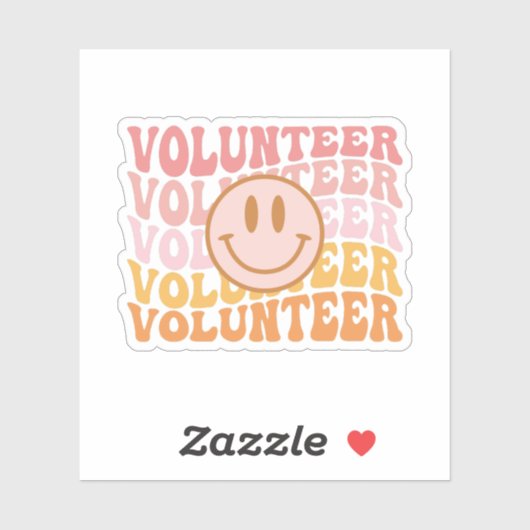Freiwillige Arbeit, Geschenk für Freiwillige Aufkleber (Blatt)