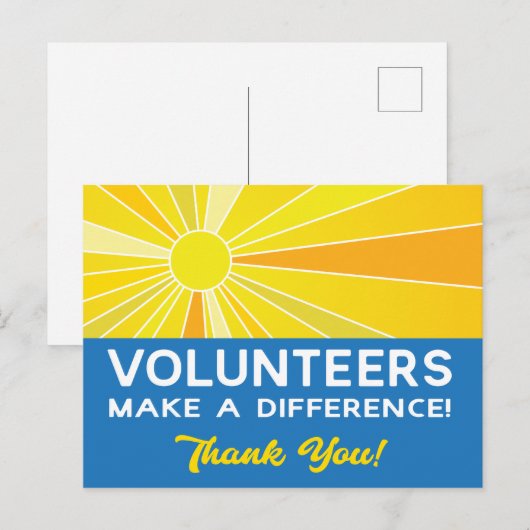 Freiwillige bewerten postkarte (Vorne/Hinten)