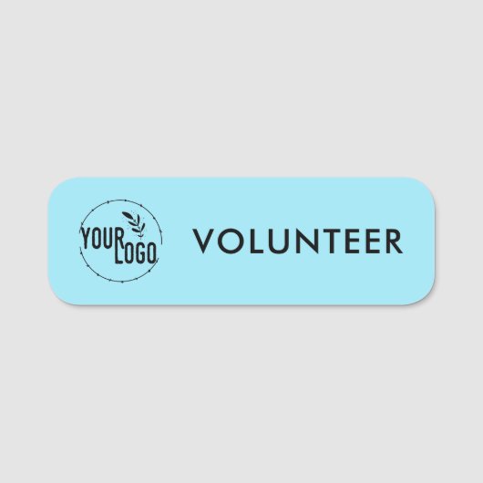 Freiwillige blaue oder farbige Firmenlogos Namensschild (Vorderseite)