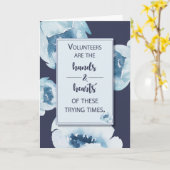 Freiwillige danken Ihnen für die Hilfe bei der Kor Karte (Gelbe Blume)