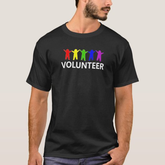 Freiwillige Event-Mitarbeiter Job Worker Group Uni T-Shirt (Vorderseite)