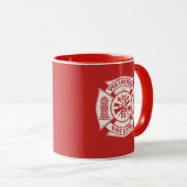 Freiwillige Feuerwehrmann-Kaffee-Tasse Tasse (VorderseiteRechts)