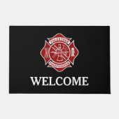Freiwillige Feuerwehrmann-Malteserkreuz-Fußmatte Fußmatte (Vorderseite)