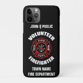 Freiwillige Feuerwehrmann-Namen-Schablone Case-Mate iPhone Hülle (Rückseite)