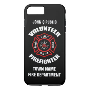 Freiwillige Feuerwehrmann-Namen-Schablone Case-Mate iPhone Hülle