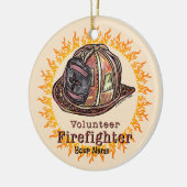 Freiwillige Feuerwehrschiff Keramik Ornament (Links)