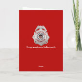 Freiwillige Firefighter Custom Retirement Card Karte (Rückseite)