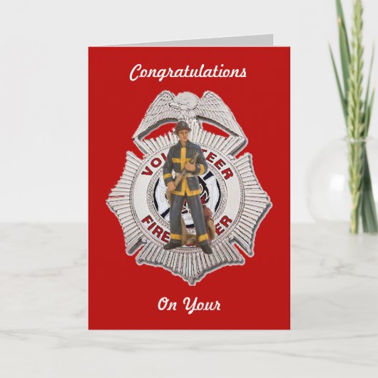 Freiwillige Firefighter Custom Retirement Card Karte (Vorderseite)