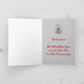 Freiwillige Firefighter Custom Retirement Card Karte (Innenseite)