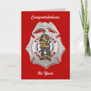 Freiwillige Firefighter Custom Retirement Card Karte