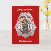 Freiwillige Firefighter-Grußkarte Karte (Gelbe Blume)