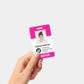 Freiwillige Foto-ID-Abzeichen mit Clip oder Lanyar Ausweis (Handheld)