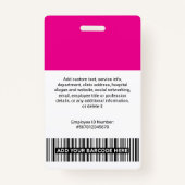 Freiwillige Foto-ID-Abzeichen mit Clip oder Lanyar Ausweis (Rückseite)