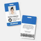 Freiwillige Foto-ID-Abzeichen mit Clip oder Lanyar Ausweis (Vorder- & Rückseite)