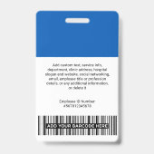 Freiwillige Foto-ID-Abzeichen mit Clip oder Lanyar Ausweis (Rückseite)