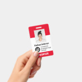 Freiwillige Foto-ID-Abzeichen mit Clip oder Lanyar Ausweis (Handheld)
