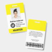 Freiwillige Foto-ID-Abzeichen mit Clip oder Lanyar Ausweis (Vorder- & Rückseite)