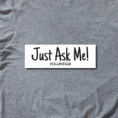 Freiwillige Fragte mich einfach Namensschild