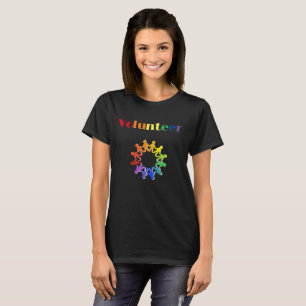 Freiwillige Freundschaft Kreis Rainbow Farben T-Shirt