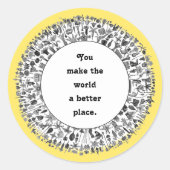 Freiwillige Geschenkideen Runder Aufkleber (Vorderseite)