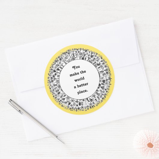 Freiwillige Geschenkideen Runder Aufkleber (Umschlag)